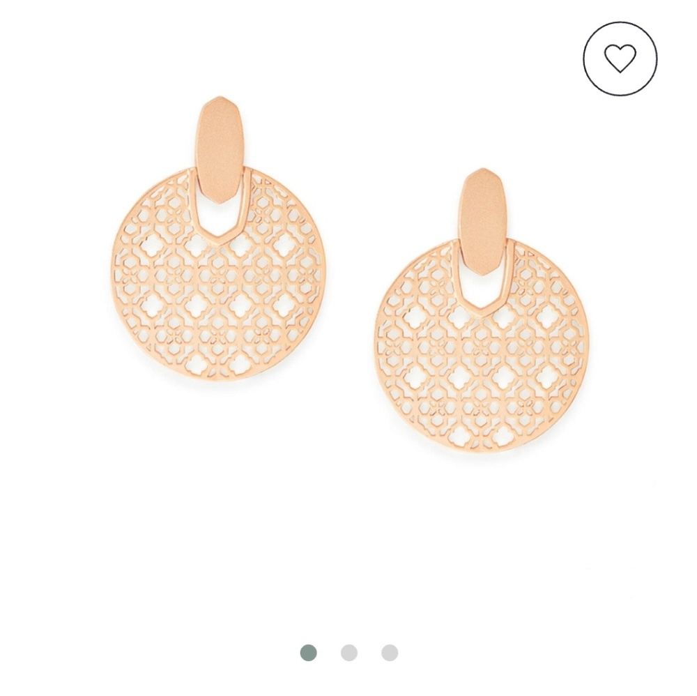 Didi Rose Gold Statement Earrings In Rose Gold Fil